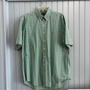 Ralph Lauren Golf Tilden Button Down Short Sleeve Top Green Size L